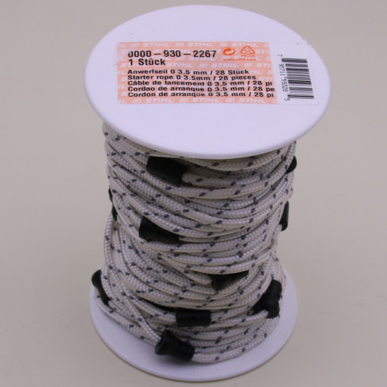 NEU Original Stihl MS FS Rolle Anwerfseil Starterseil Ø 3,5 mm 28 Stück 0000 930 2267 / 00009302267 / 0000-930-2267