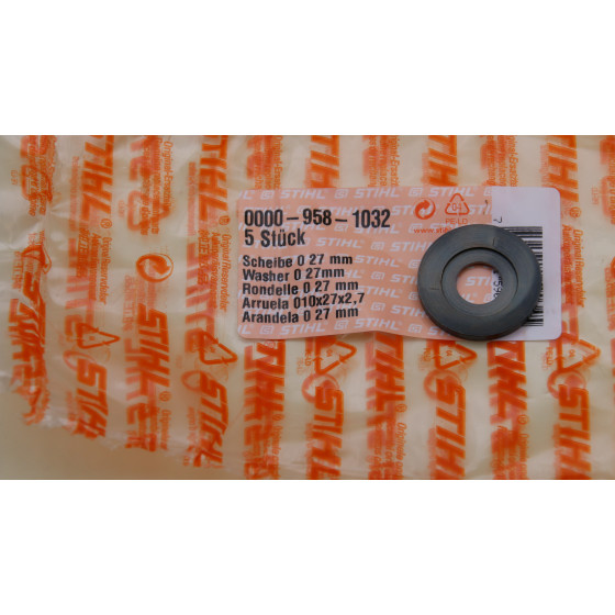 NEU Original Stihl Scheibe Ø 27mm 0000 958 1032 / 00009581032 / 0000-958-1032