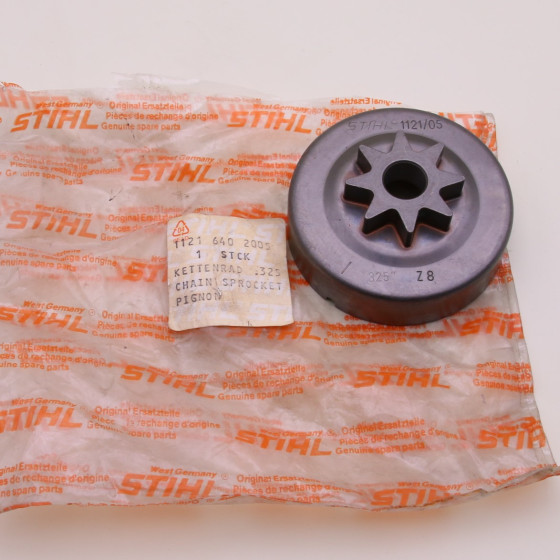 NEU Original Stihl 024 026 MS 240 260 270 280 Kettenrad .325"  8Z 1121 640 2005 / 11216402005 / 1121-640-2005