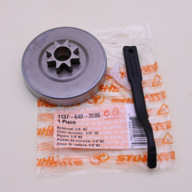 NEU Original Stihl MS 192 193 194 Kettenrad 1/4"  8Z...