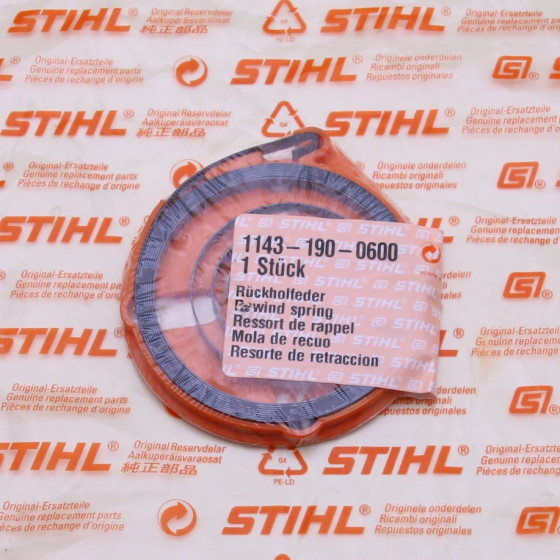 NEU Original Stihl MS 231 241  251 C Rückholfeder Starterfeder 1143 190 0600 / 11431900600 / 1143-190-0600