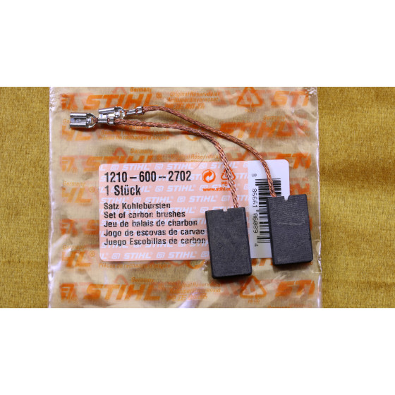 NEU Original Stihl MSE 250C Satz Kohlebürsten 1210 600 2702 / 12106002702 / 1210-600-2702