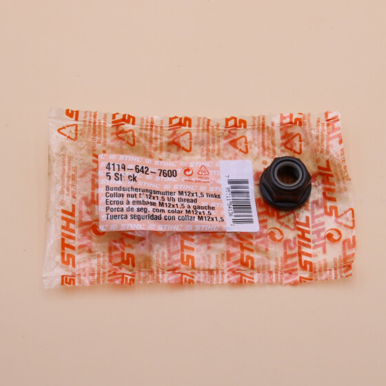 NEU Original Stihl FS Bund-Sichermutter M12x1,5li 4119 642 7600 / 41196427600 / 4119-642-7600
