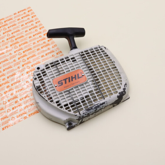 Original Stihl 038 Starterdeckel Lüftergehäuse Anwerfer komplett 1119 080 1800 / 11190801800 / 1119-080-1800