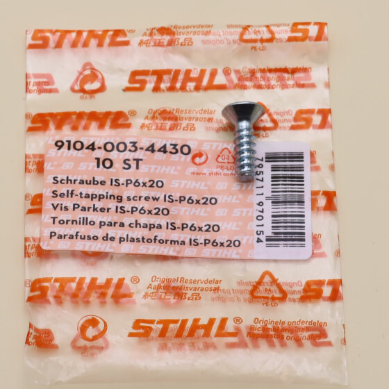 NEU Original Stihl VIKING RMI 422 632 MI 422 632 Schneidschraube IS-P6x20 9104 003 4430 / 91040034430 / 9104-003-4430