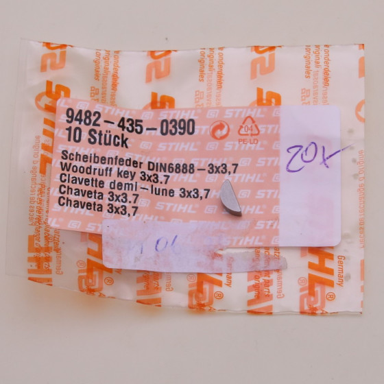 NEU Original Stihl 045 056 07S 08S Scheibenfeder DIN6888-3x3,7 9482 435 0390 / 94824350390 / 9482-435-0390