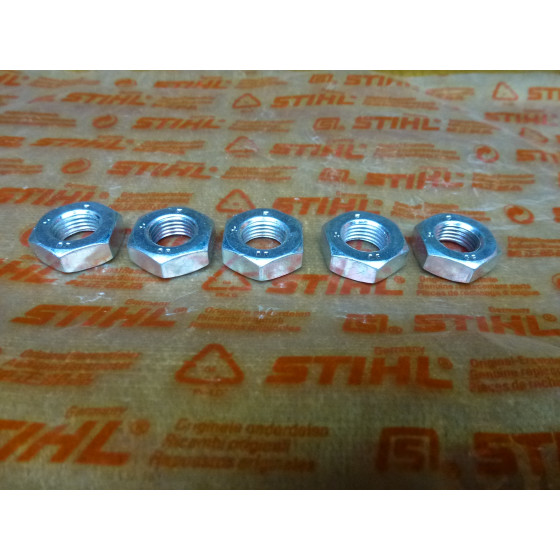 NEU Original Stihl 5x Mutter DIN936-M10x1LH-05 9211 260 1350 / 92112601350 / 9211-260-1350