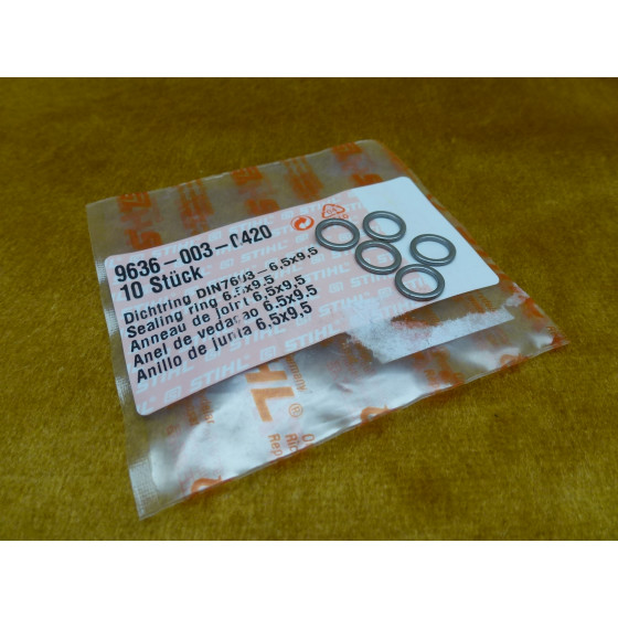 NEU Original Stihl 050 051 075 076 TS 50 510 760 5x Dichtring für Dekoventil Din7603-A6,5x9,5-ST 9636 003 0420 / 96360030420 / 9636-003-0420