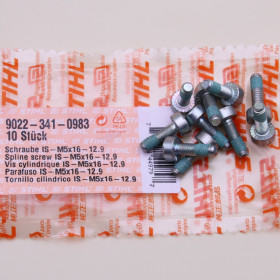 NEU Original Stihl 10x Schraube IS-M5x16-12.9 9022 341...