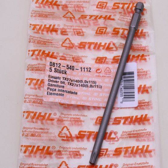 NEU Original Stihl Einsatz 1/4" Sechskantantrieb Torx T27x140  0812 540 1112 / 08125401112 / 0812-540-1112