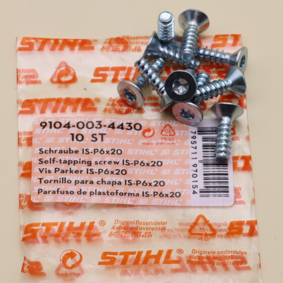 NEU Original Stihl VIKING RMI 422 632 MI 422 632 10x Schneidschraube IS-P6x20 9104 003 4430 / 91040034430 / 9104-003-4430