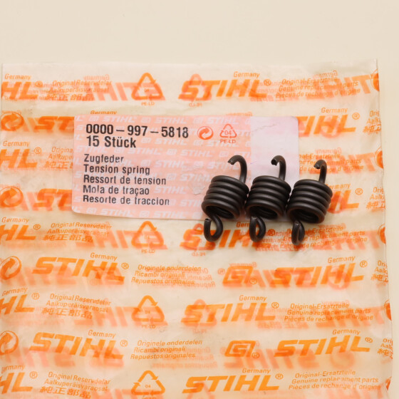 NEU Original Stihl 084 088 MS 780 880 881 3x Zugfeder Kupplungsfeder 0000 997 5818 / 00009975818 / 0000-997-5818