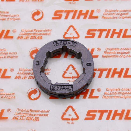 NEU Original Stihl 042 AV 045 Ringkettenrad RKR 3/8 7Z 0000 642 1221 / 0000-642-1221 / 00006421221