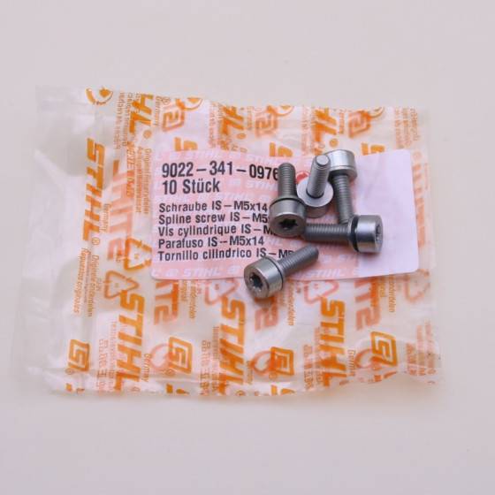 NEU Original Stihl TS 460 FR 410 460 5x Schraube IS-M5x14-10,9 9022 341 0976 / 90223410976 / 9022-341-0976