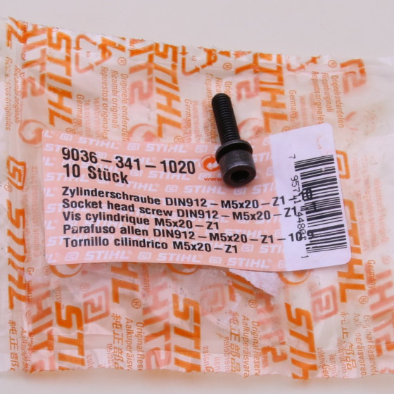 NEU Original Stihl Zylinderschraube DIN912-M5x20-Z1-10,9 9036 341 1020 / 90363411020 / 9036-341-1020