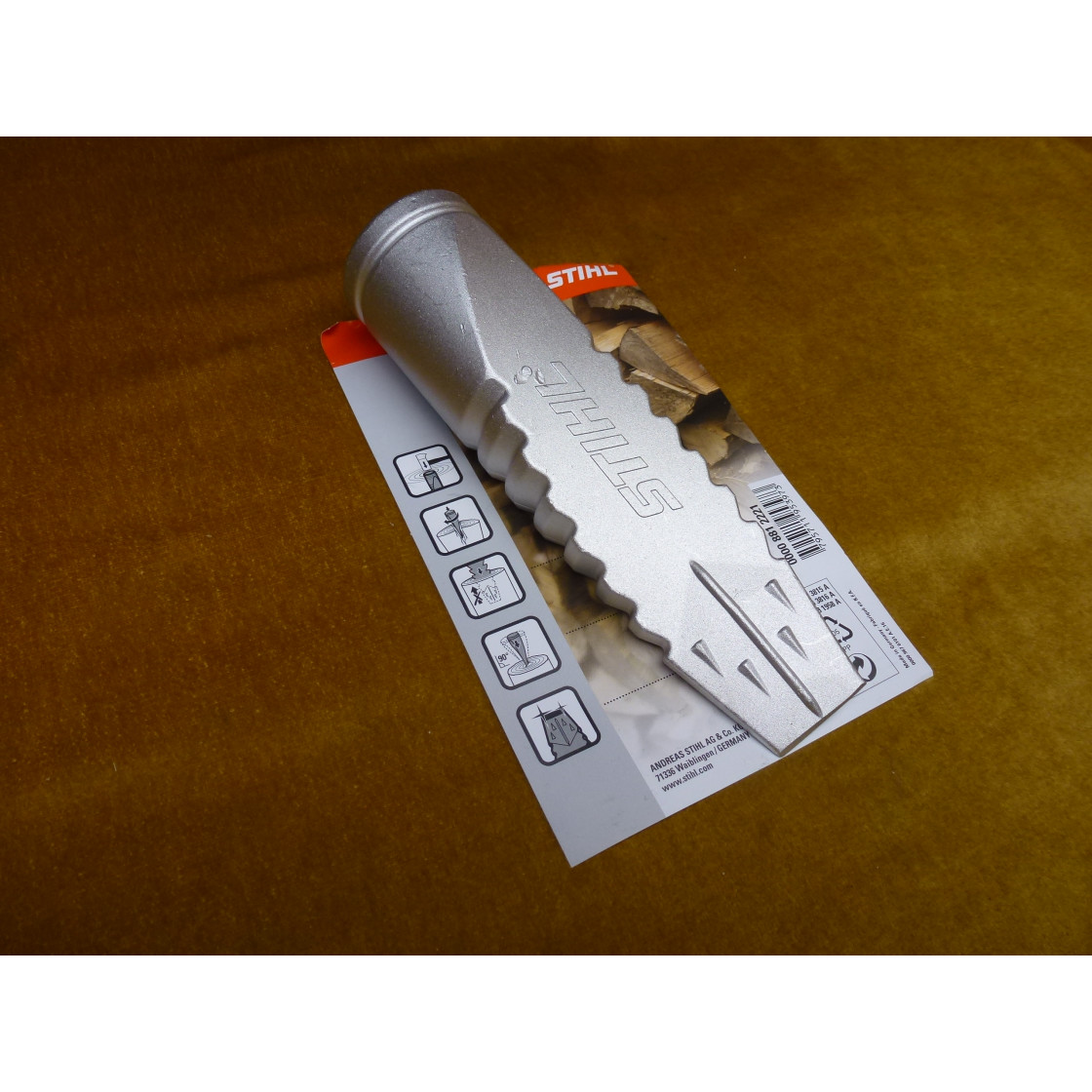 Coin De Fendage En Aluminium Bison – Poids 800g – Forme Torsadée Avec Nervures De Guidage